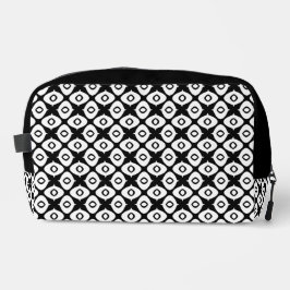 Neceser Patrón Arabesco Simétrico en Blanco y Negro Intens