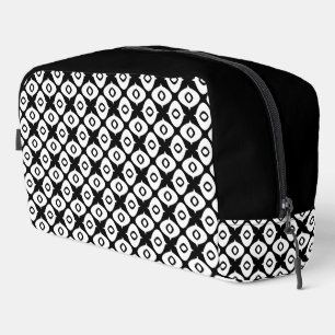 Neceser Patrón Arabesco Simétrico en Blanco y Negro Intens
