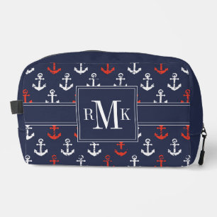 Neceser Patrón De Armada Azul Y Blanco Rojo