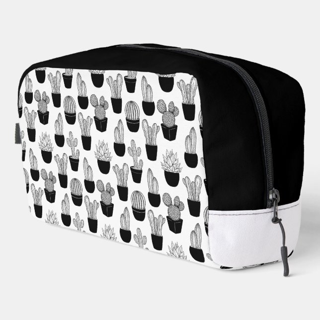 Neceser Patrón de arte de la línea Cacti (Esquina derecha)