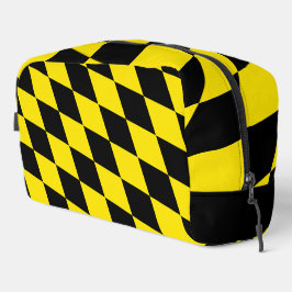 Neceser Patrón de bandera de diamantes de Baviera negra y 