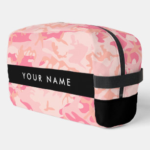 Neceser Patrón de camuflaje rosa, su nombre, personalizar