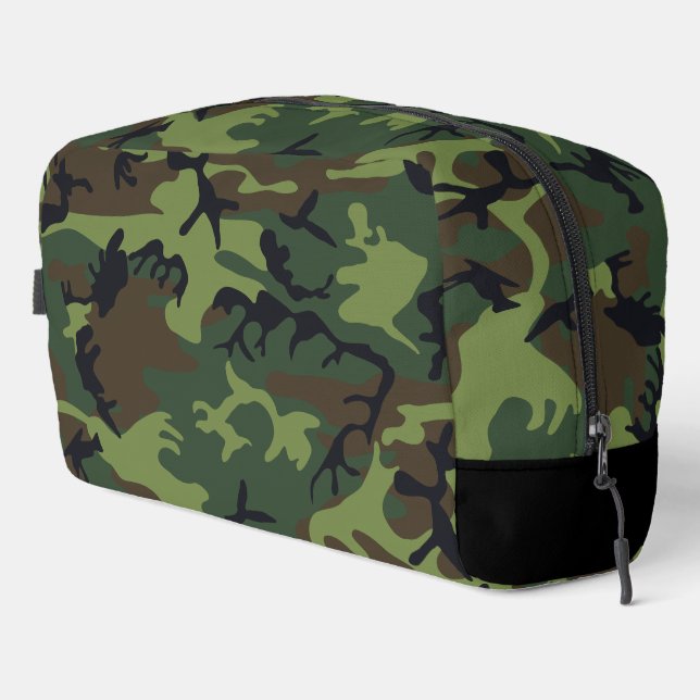 Neceser Patrón de camuflaje verde, patrón militar, ejércit (Esquina derecha)