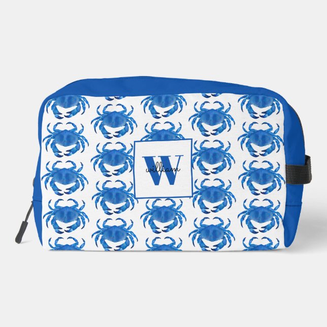 Neceser Patrón de cangrejo azul (Reverso )