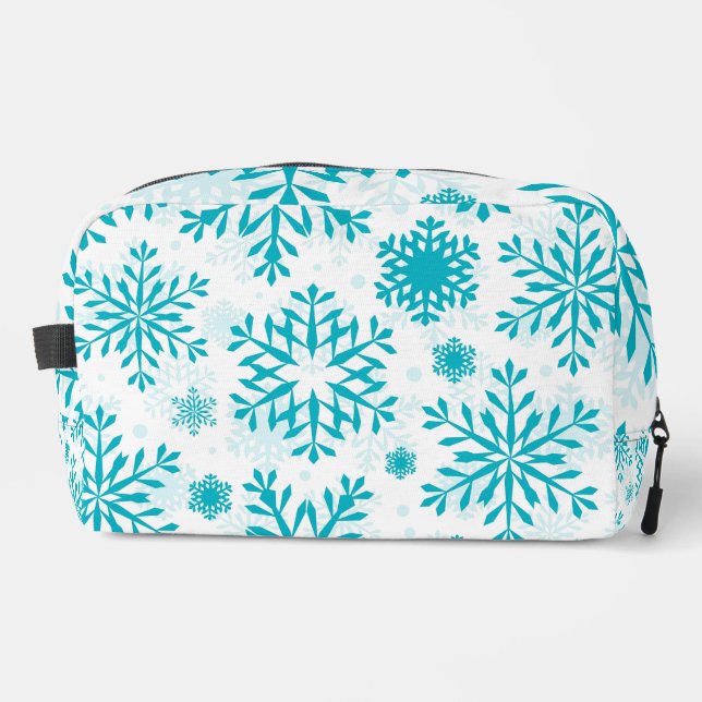Neceser Patrón de Copo de Nieve Azul (Anverso)
