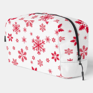 Neceser Patrón de copos de nieve, copos de nieve rojos, ni