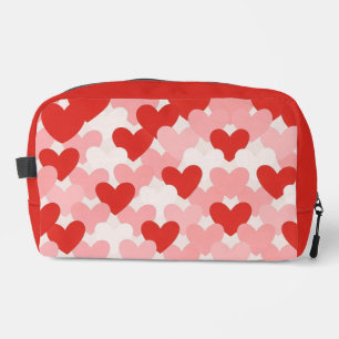 Neceser Patrón de corazones rojos/rosados/blancos del Día 