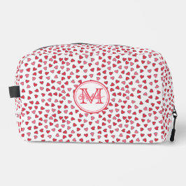 Neceser Patrón de corazones rojos y rosados