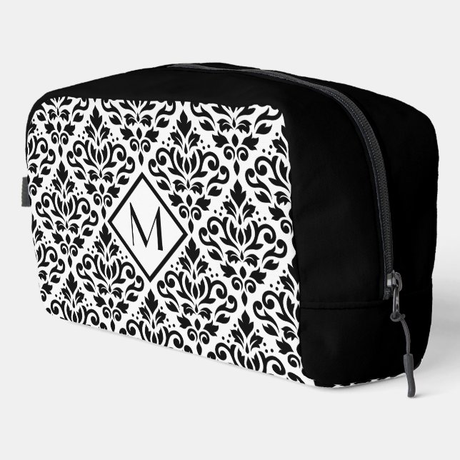 Neceser Patrón de Damasco de desplazamiento BW (personaliz (Esquina derecha)