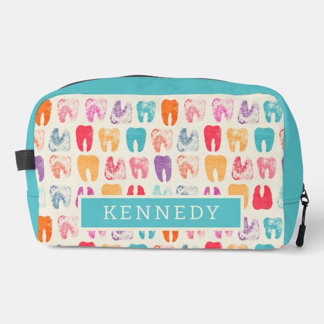 Neceser Patrón de dientes Grunge (Anverso)