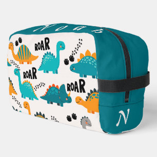 Neceser Patrón de dinosaurio lindo Monograma personalizado