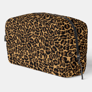 Neceser Patrón de estampado de leopardo marrón Safari selv