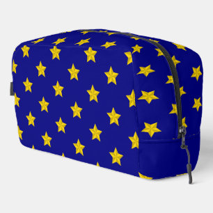 Neceser Patrón de estrellas de oro, azul marino, exclusivo