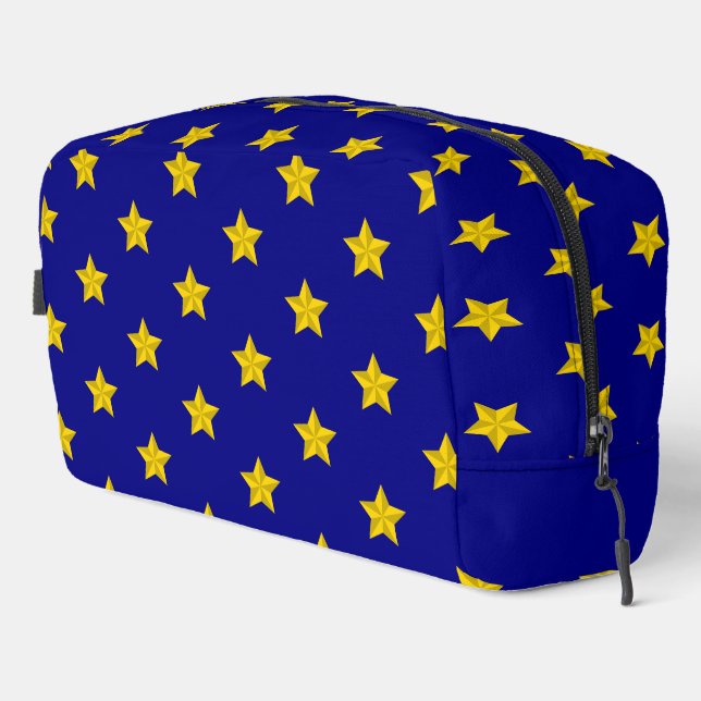 Neceser Patrón de estrellas de oro, azul marino, exclusivo (Esquina derecha)