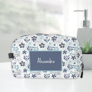 Neceser Patrón de flores azules