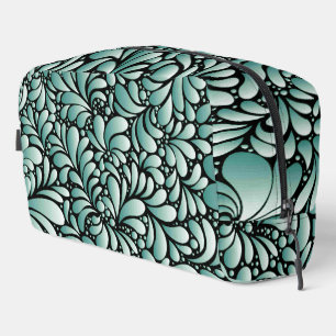Neceser Patrón de flores deseables en verde minero