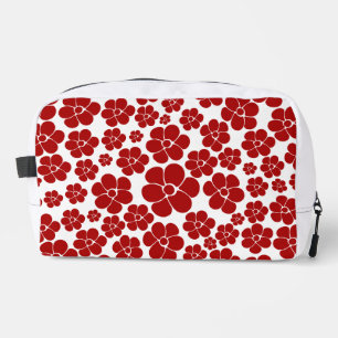 Neceser Patrón de flores en rojo y blanco