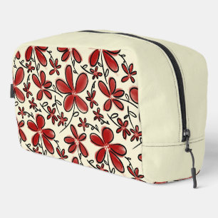 Neceser Patrón de flores rojas