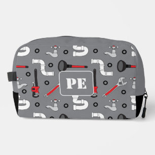 Neceser Patrón de fontanería monograma personalizado