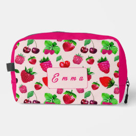 Neceser Patrón de Fruta de Fresa Adorable con Nombre Perso