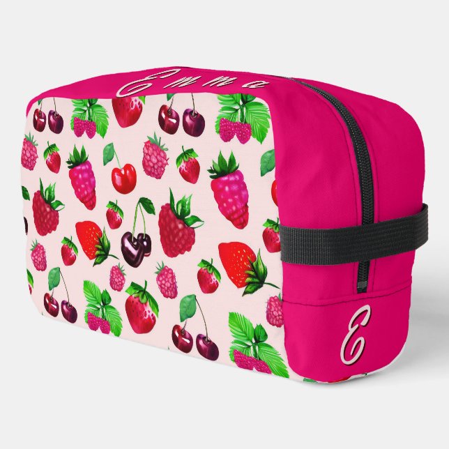 Neceser Patrón de Fruta de Fresa Adorable con Nombre Perso (Esquina izquierda)
