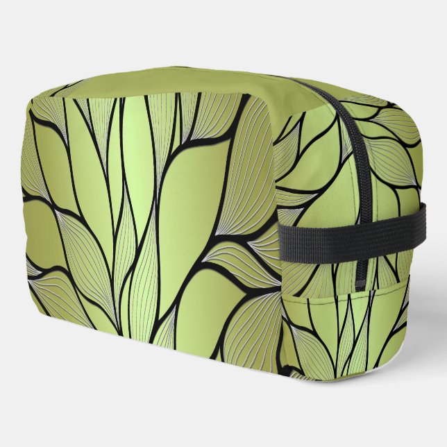 Neceser Patrón de hoja verde oliva (Esquina izquierda)