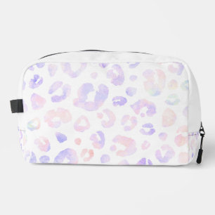 Neceser Patrón de leopardo blanco metálico