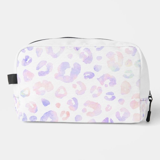 Neceser Patrón de leopardo blanco metálico (Anverso)