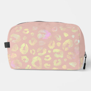 Neceser Patrón de leopardo rosado metálico