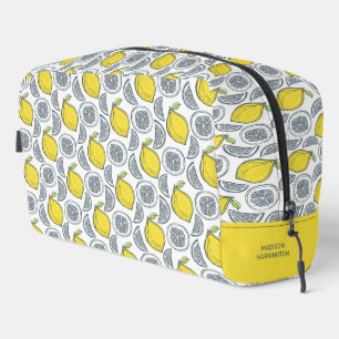 Neceser Patrón de limón monograma personalizado