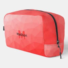Neceser Patrón de malla geométrica con gradiente rojo Mono
