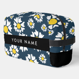 Neceser Patrón de margarita, maricas blancas, tu nombre