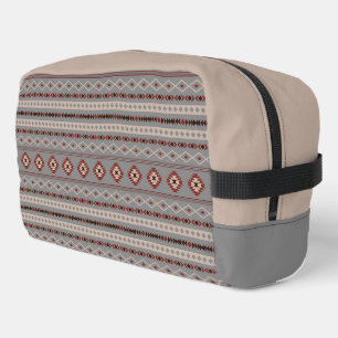 Neceser Patrón de motivos mixtos azteca Rust Cream Brown G