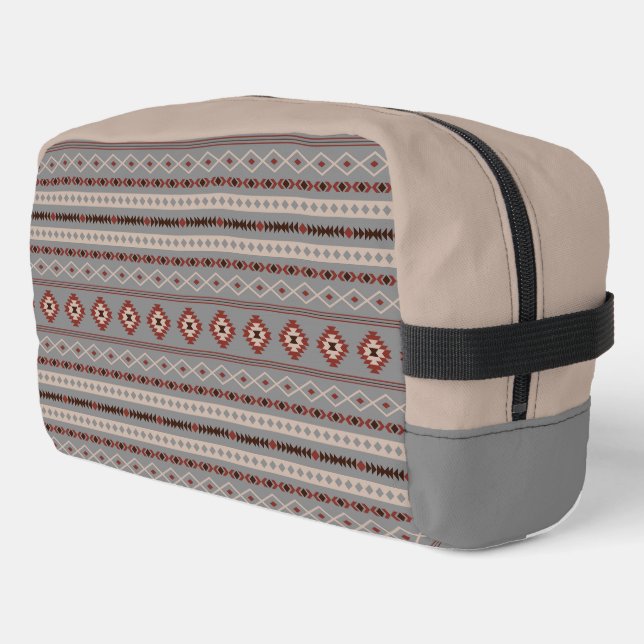 Neceser Patrón de motivos mixtos azteca Rust Cream Brown G (Esquina izquierda)