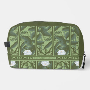 Neceser Patrón de panel botánico de Lotus - El Lotus blanc