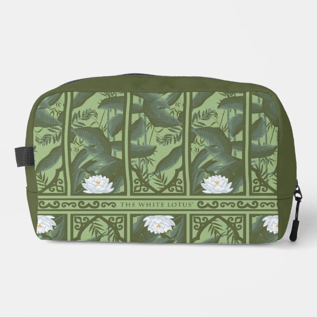 Neceser Patrón de panel botánico de Lotus - El Lotus blanc (Anverso)