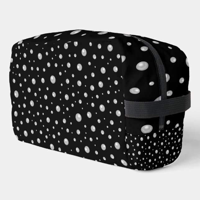 Neceser Patrón de perla en fondo negro (Esquina izquierda)