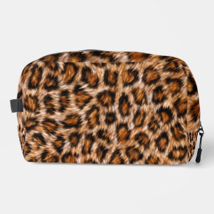 Neceser Patrón de piel marrón de gato leopardo de Jaguar-2