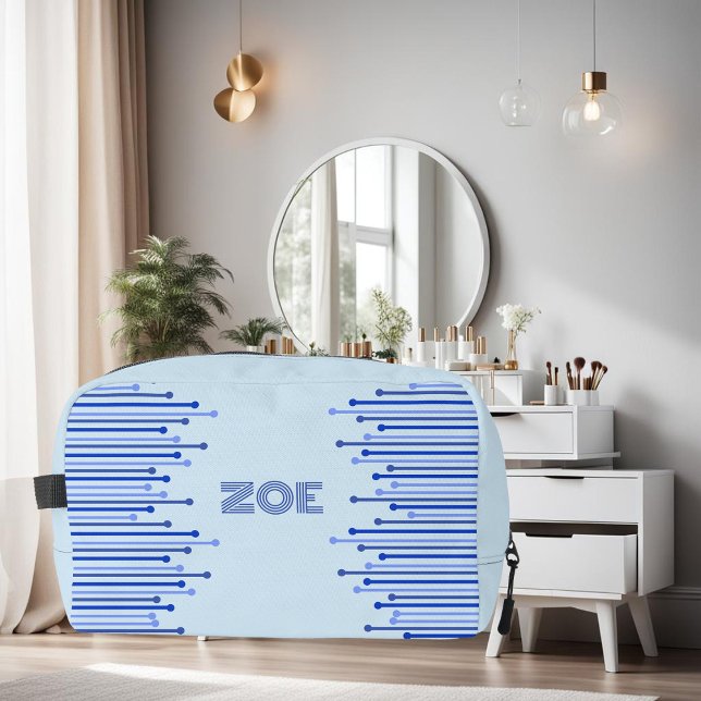 Neceser Patrón de rayas modernas sobre azul pálido persona (Subido por el creador)