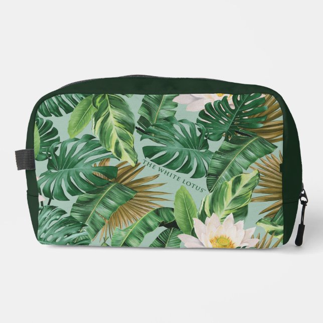 Neceser Patrón de toldo tropical blanco (Anverso)