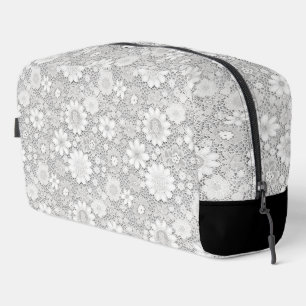 Neceser Patrón elegante de encaje floral blanco