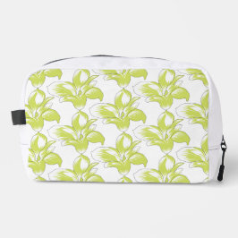 Neceser Patrón floral atrevido en negro y lima