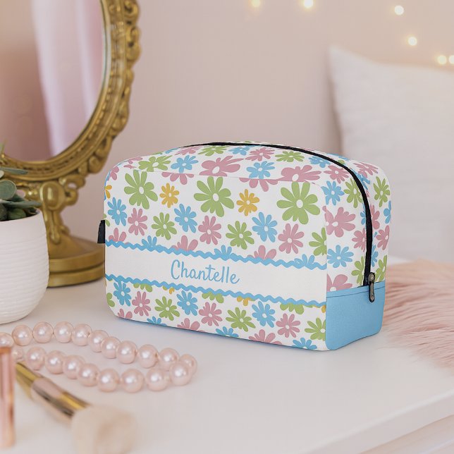 Neceser Patrón Floral Azul Pastel Danés Rosa Verde (Subido por el creador)
