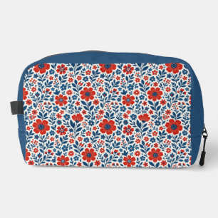 Neceser Patrón floral con tema USA/americano