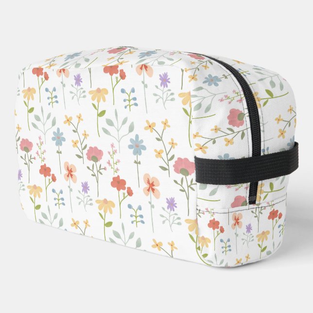 Neceser Patrón floral de flores silvestres acuáticas (Esquina izquierda)