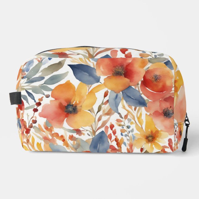 Neceser Patrón floral de Rosas Naranjas bonitos (Anverso)