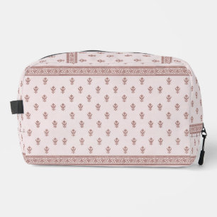 Neceser Patrón floral en hongo rosa
