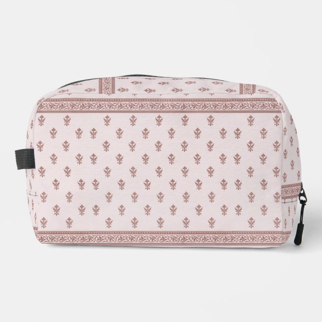 Neceser Patrón floral en hongo rosa (Anverso)