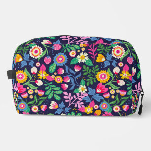 Neceser Patrón floral exótico pintado a mano