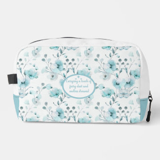 Neceser Patrón floral turquesa vintage